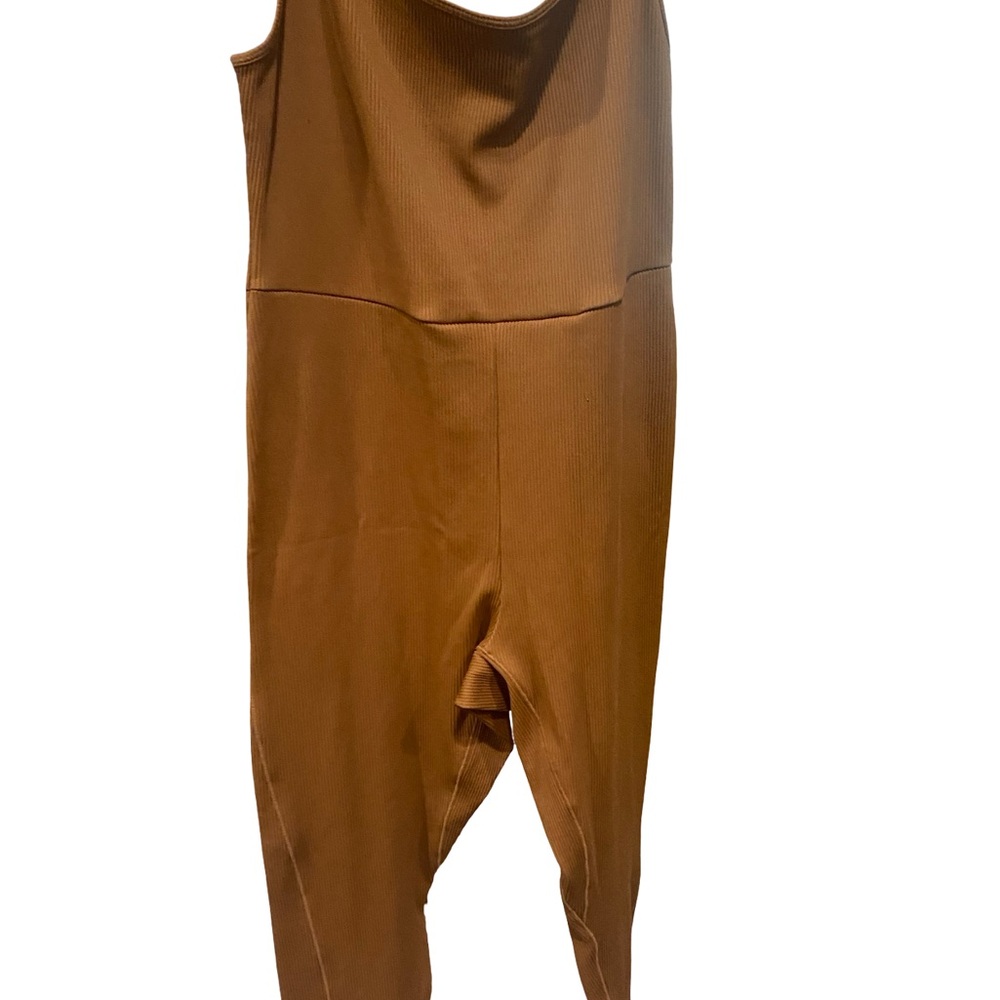Women's spaghetti straps Brown Jumpsuit - Picture 5 of 5